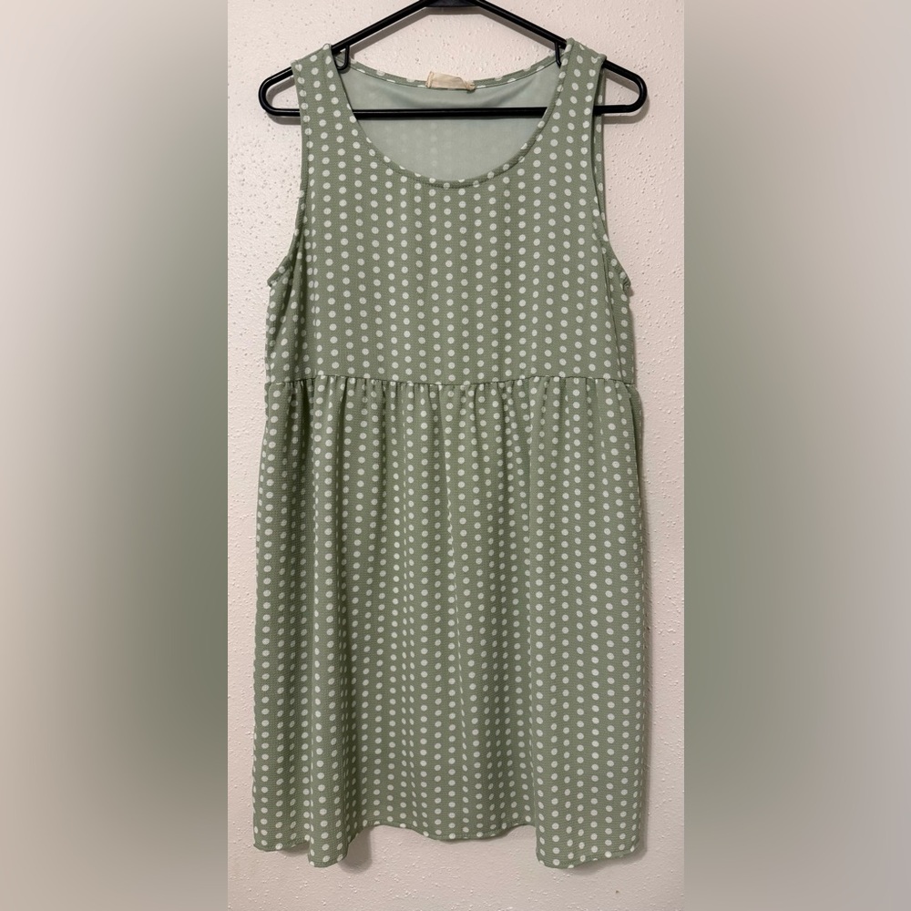 Altar’d State Polka Dot Sleeveless Baby Doll Dress
